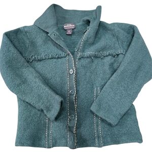 Woolrich Womens Green Wool Cardigan  ( Size :Large)